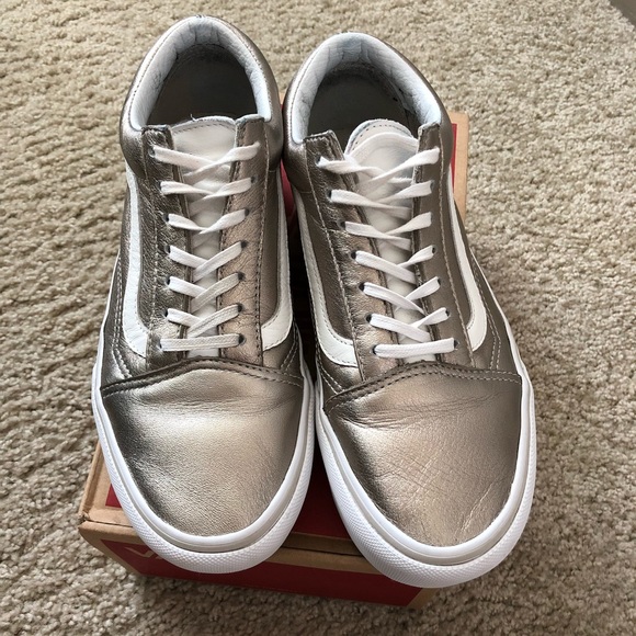 vans old skool platform gold